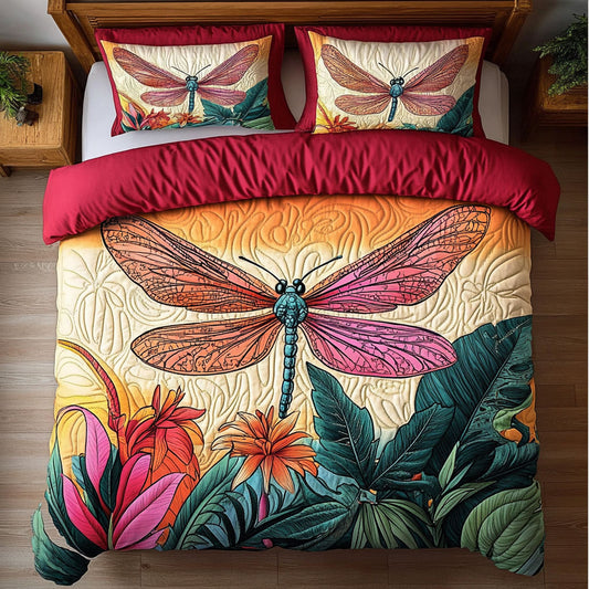 Tropical Dragonfly Glow WY2406049CL Duvet Cover Set