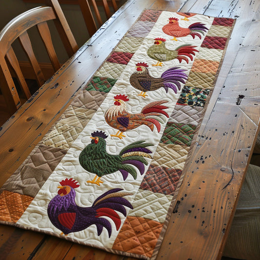 Patch Chicken CP2105022CL Quilted Table Runner