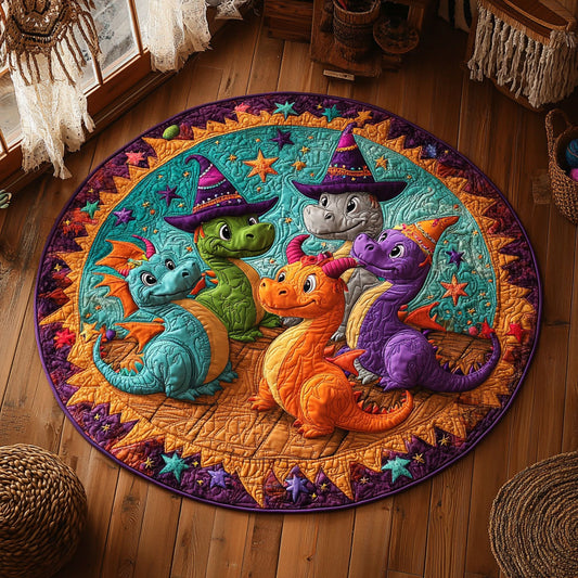 Dragon In Birthday Party WY0905023CL Quilted Round Mat