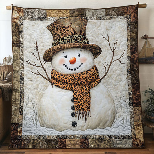 Frosty Leopard Snowman WN1411029CL Quilt