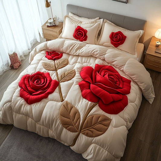 Elegant Beige And Red CP0605023CL Duvet Cover Set