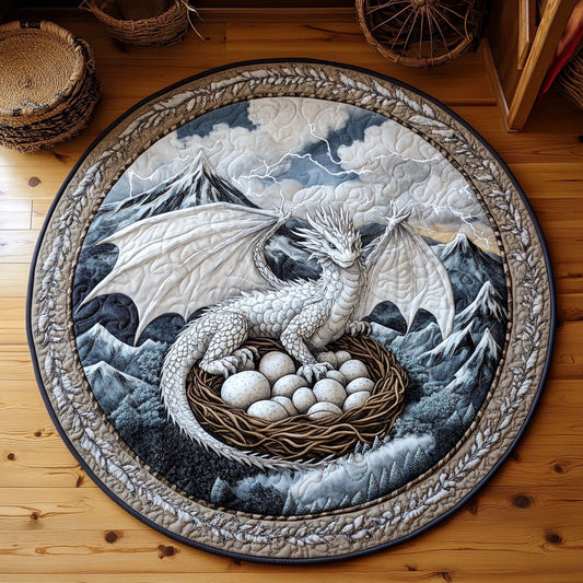 Winter Dragon Nest WY0107065CL Quilted Round Mat