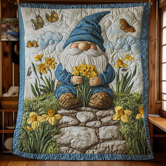 Gnome In Garden WY1202108CL Quilt