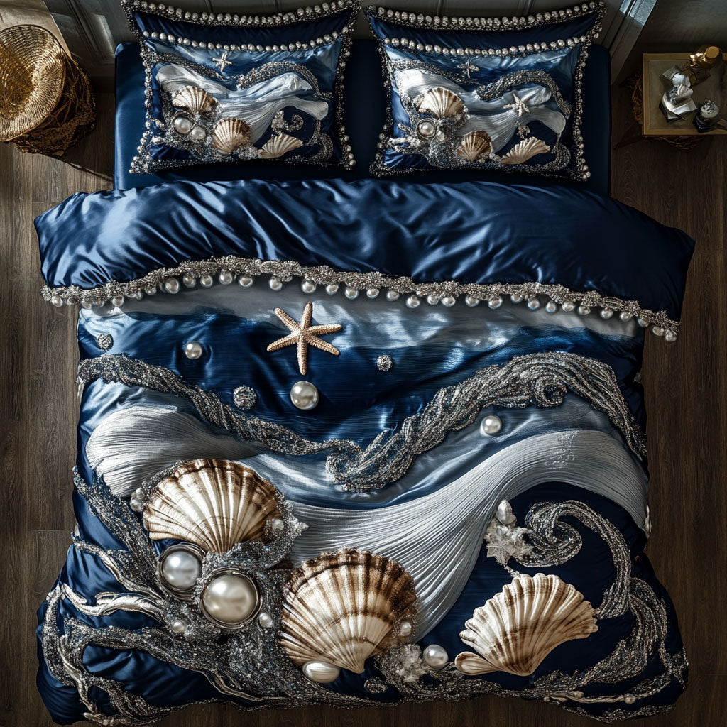 Midnight Ocean Wave WN0808061CL Duvet Cover Set