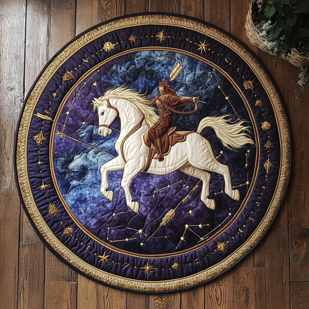 Galaxy Ride CP1707033CL Quilted Round Mat