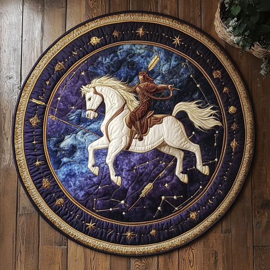 Galaxy Ride CP1707033CL Quilted Round Mat