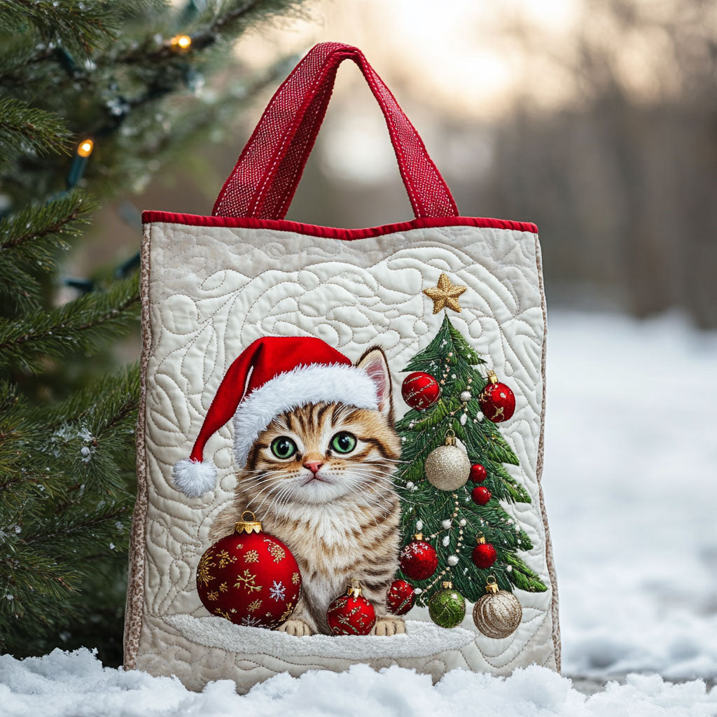 Snowflake Cat WN2609089CL Quilted Tote Bag