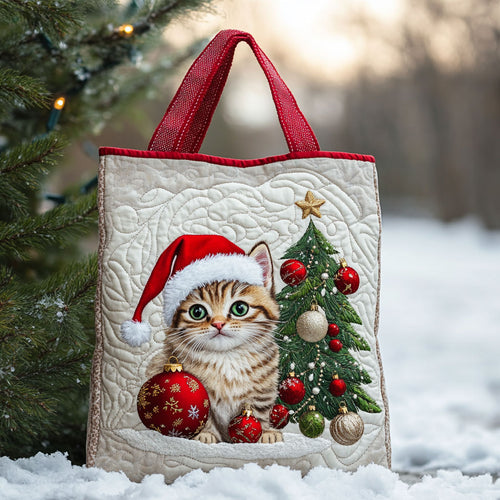 Snowflake Cat WN2609089CL Quilted Tote Bag