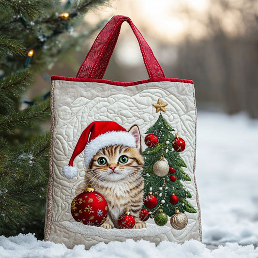 Snowflake Cat WN2609089CL Quilted Tote Bag