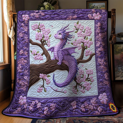 Purple Flower Dragon WY2012059CL Quilt