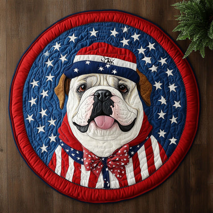 Bulldog Dream CM1305028CL Quilted Round Mat