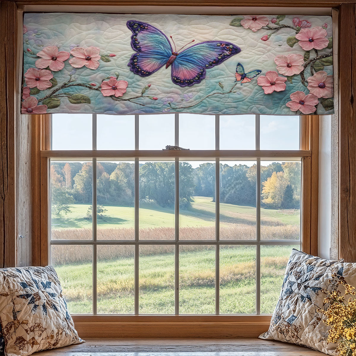 Blooming Butterfly WX2205004CL Quilted Valance