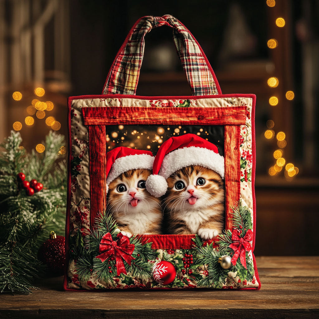 Cat Country Noel WN1411066CL Quilted Tote Bag