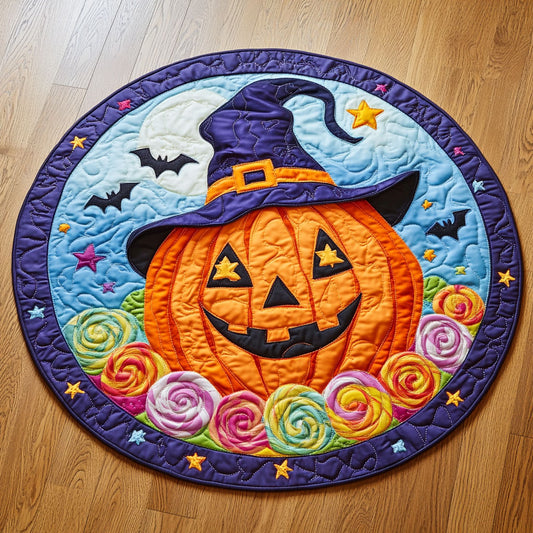 Majestic Sweet Pumpkin CW2807042CL Quilted Round Mat