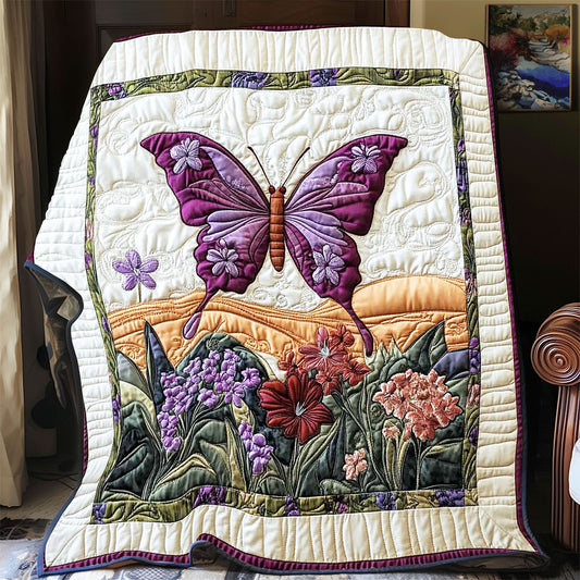 Serene Purple Butterfly WP0701024CL Quilt