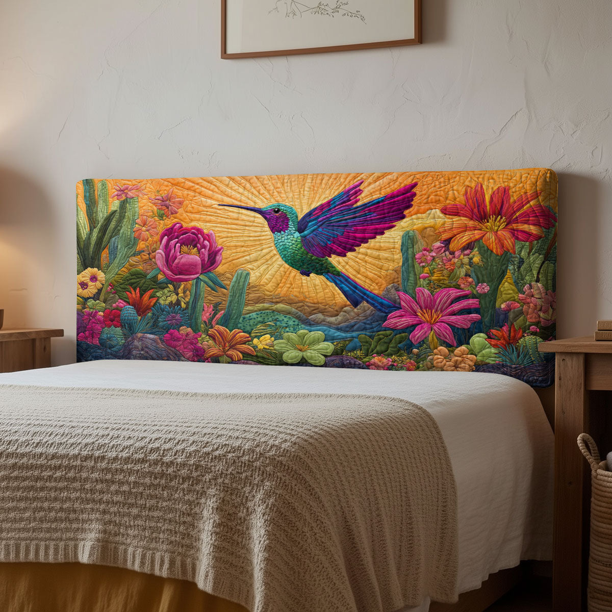 Colorful Hummer CP1112034CL Quilted Headboard Slipcover