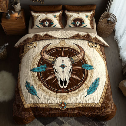 Western Bull Skull WN2308128CL Duvet Cover Set