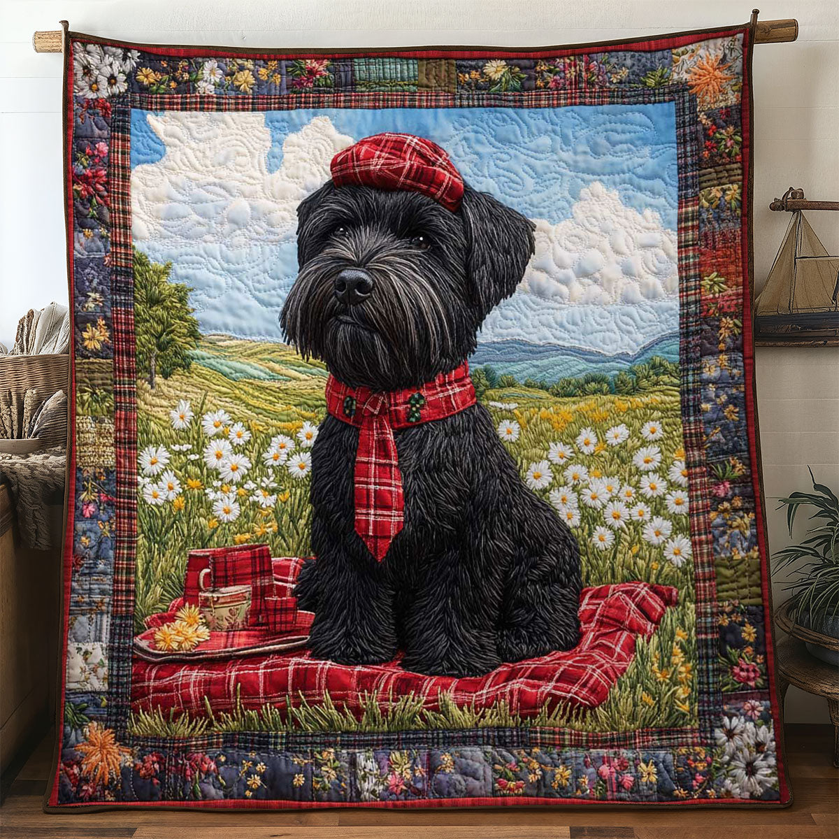 Scottish Terrier Style WN2104041CL Quilt