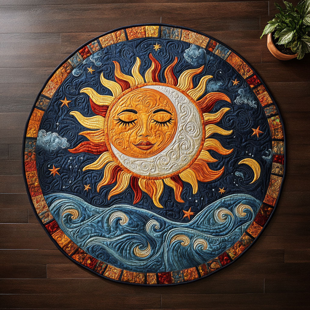 Boho Sun CM1505031CL Quilted Round Mat