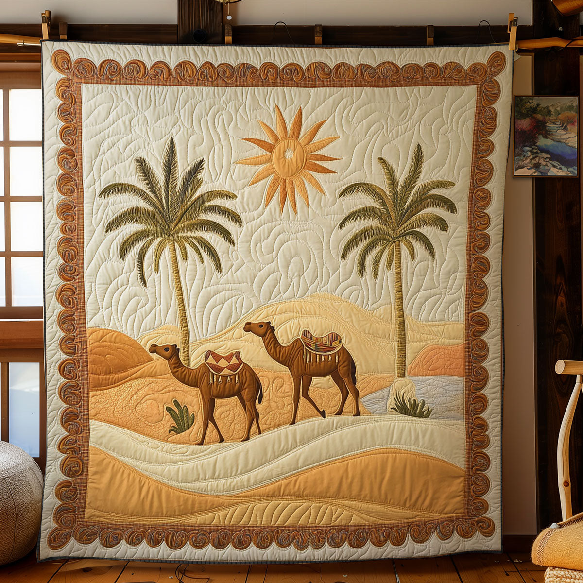 Journey Of Camel Family WY2103034CL Quilt