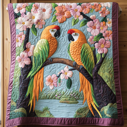 Spring Parrots WP2404058CL Quilt