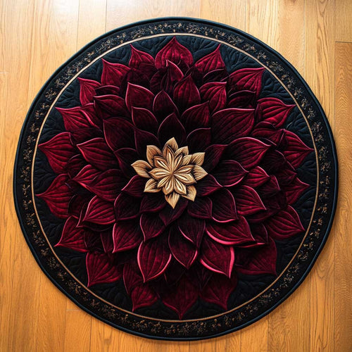 Dark Dahlia WN2904006CL Quilted Round Mat