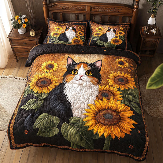 Cute Cat Sunflower WT0602007CL Duvet Cover Set
