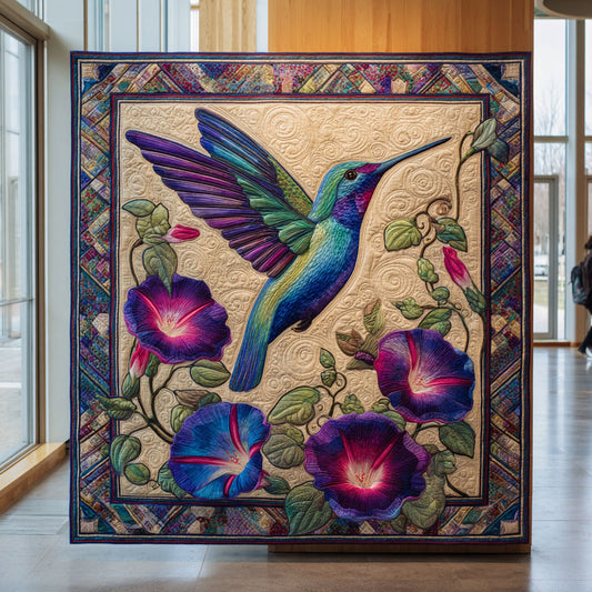 Morning Glory Hummingbird CW2708040CL Quilt