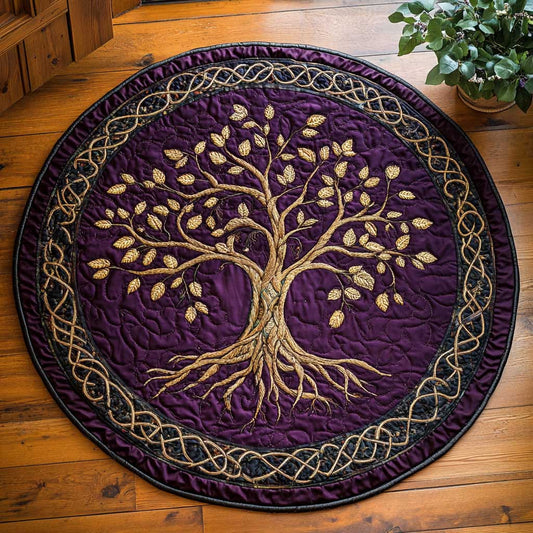 Serene Tree Of Life WN2103106CL Quilted Round Mat
