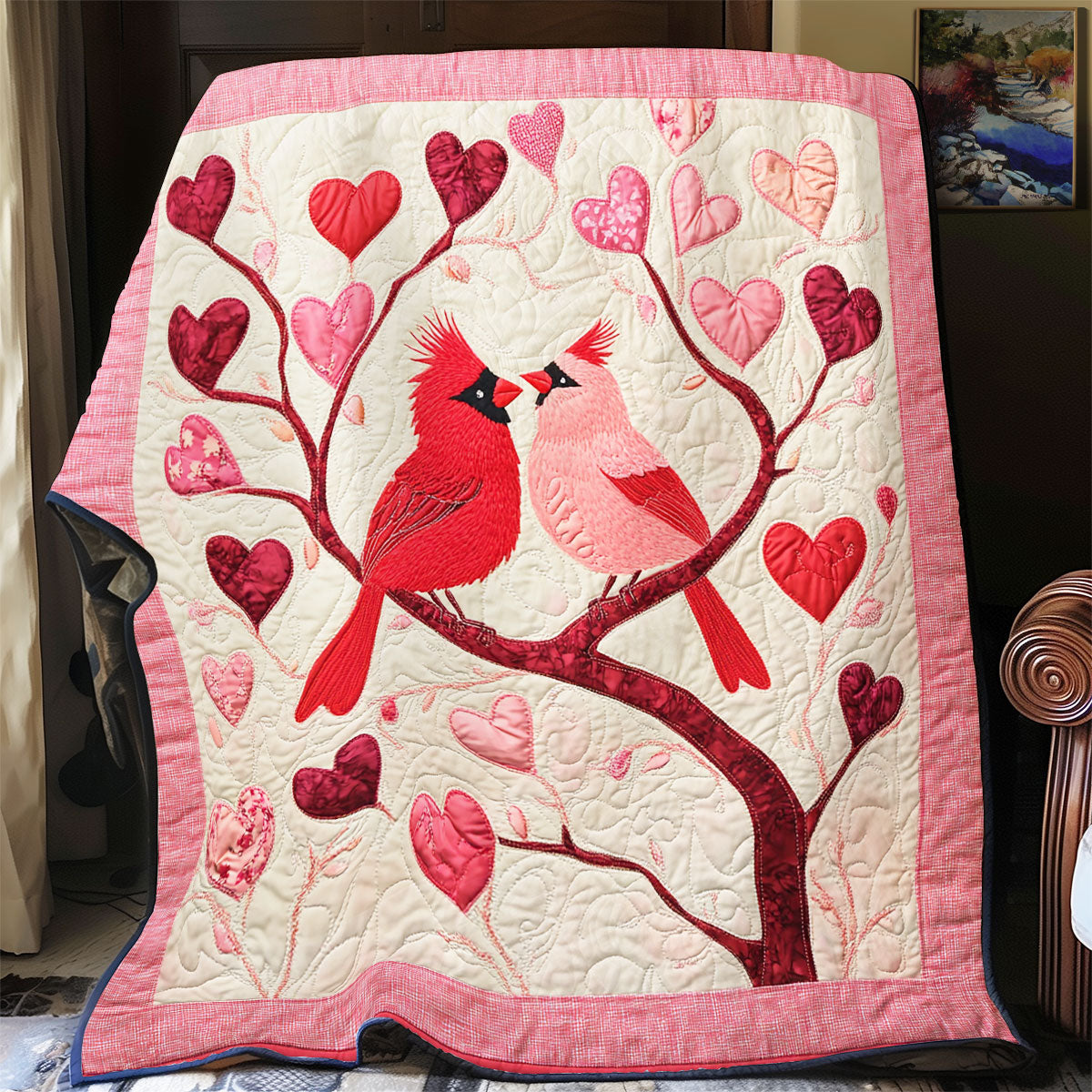 Couple Cardinal WX2401008CL Quilt