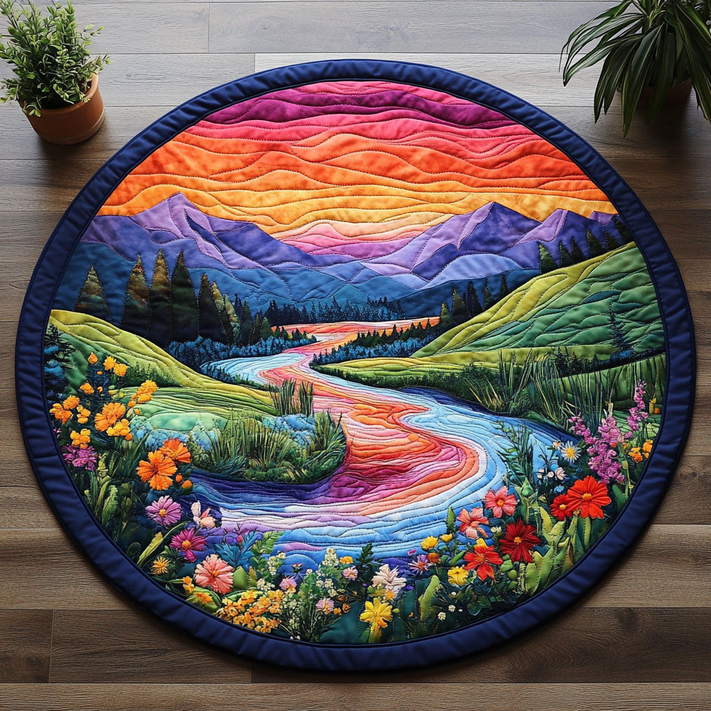 Nature Embrace CM1405008CL Quilted Round Mat