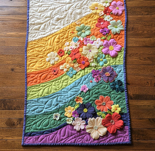 Magical Rainbow WP0705047CL Quilted Table Runner