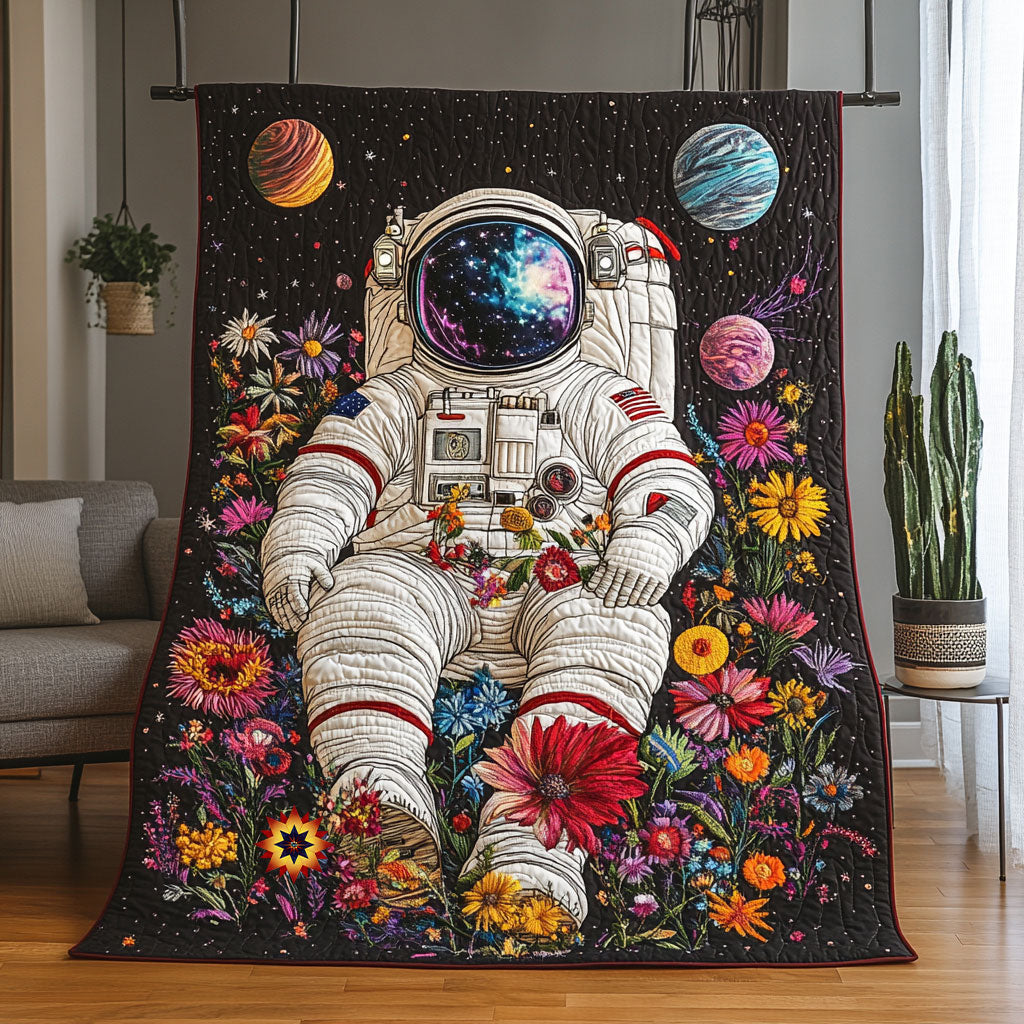 Astronaut Blooming Galaxy WU2210030CL Quilt