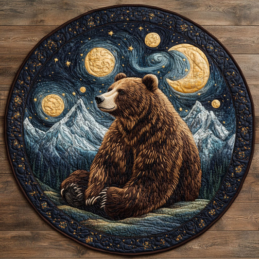 Mystic Lunar Bear CW1707037CL Quilted Round Mat