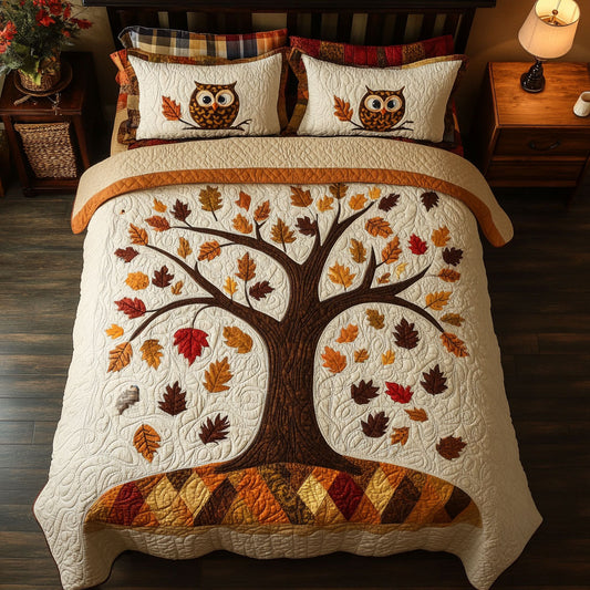 Autumn Leaves Owl WP1003020CL Duvet Cover Set