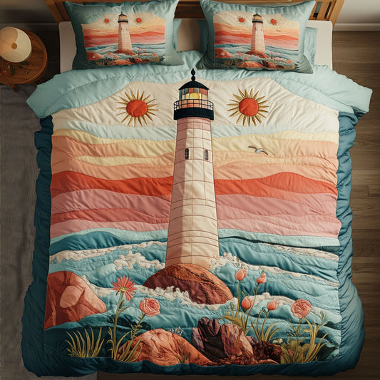 Lighthouse In The Pink Sky DH2909027CL Duvet Cover Set
