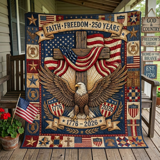 Patriotic Eagle Cross WN2605011CL Quilt