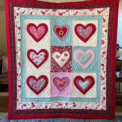 Romantic Heart Collection WP1112022CL Quilt