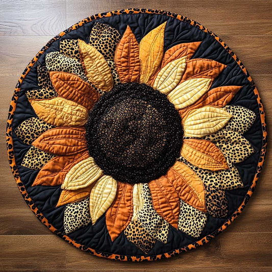 Safari Sunflower WN1604048CL Quilted Round Mat