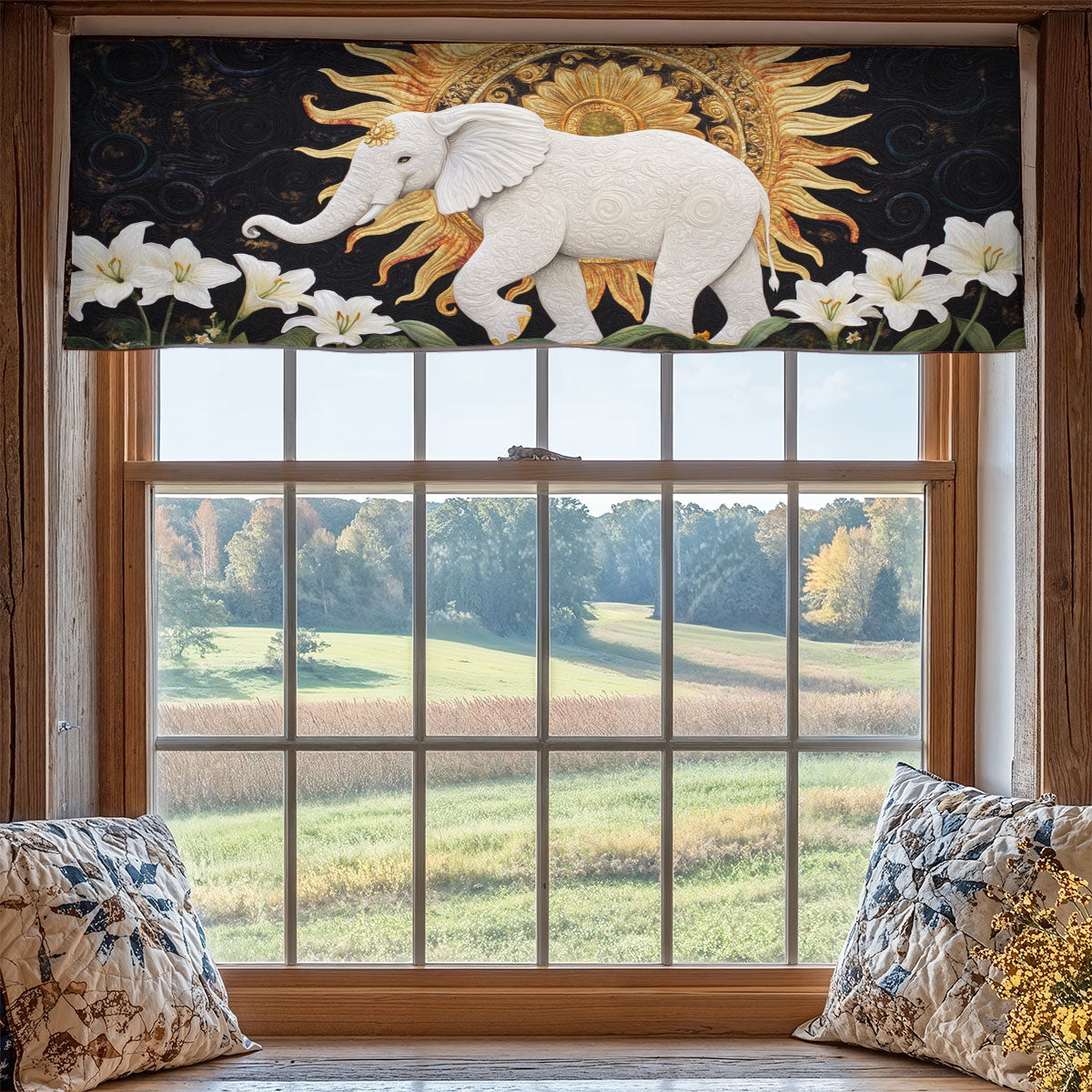 Charming Elephant WX2205008CL Quilted Valance