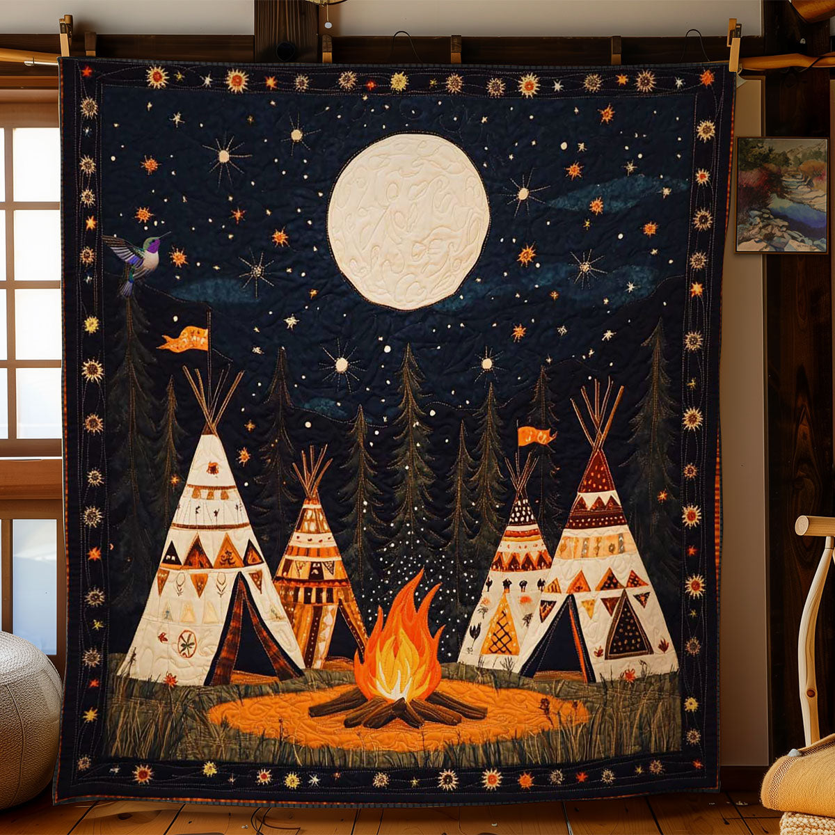 Wilderness Teepee Tales WN1111028CL Quilt