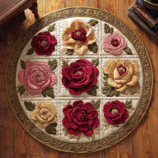 Amber Rosy Glow CW1308022CL Quilted Round Mat