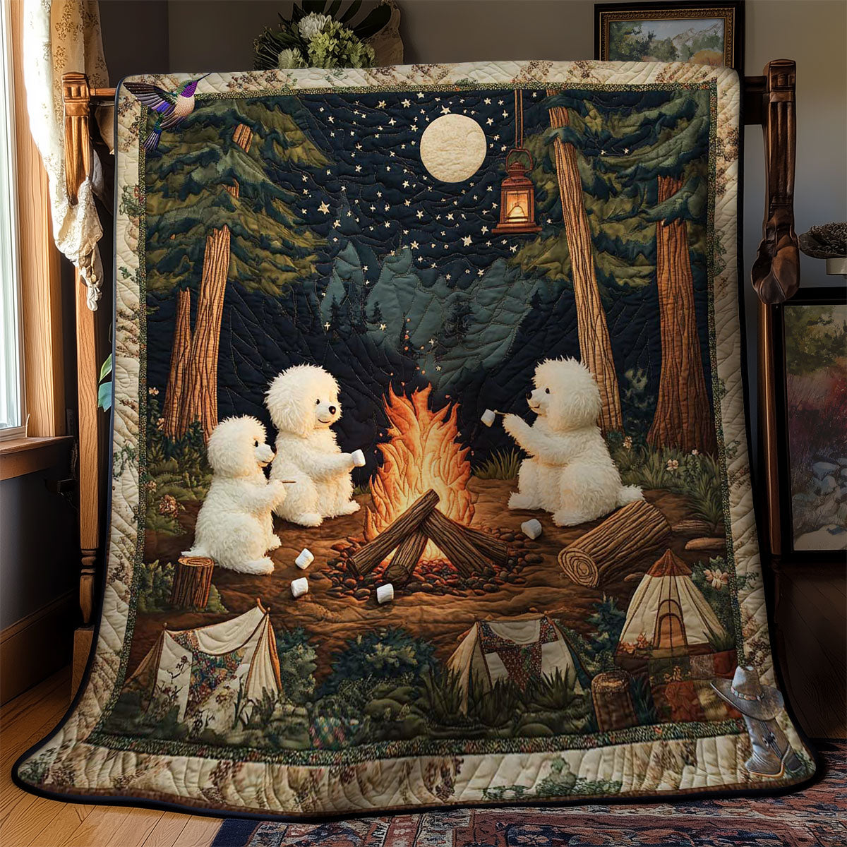 Forest Friends Bichon WN2811070CL Quilt