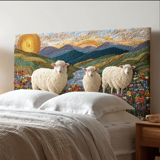 Fluffy Sheeps XR2512025CL Quilted Headboard Slipcover