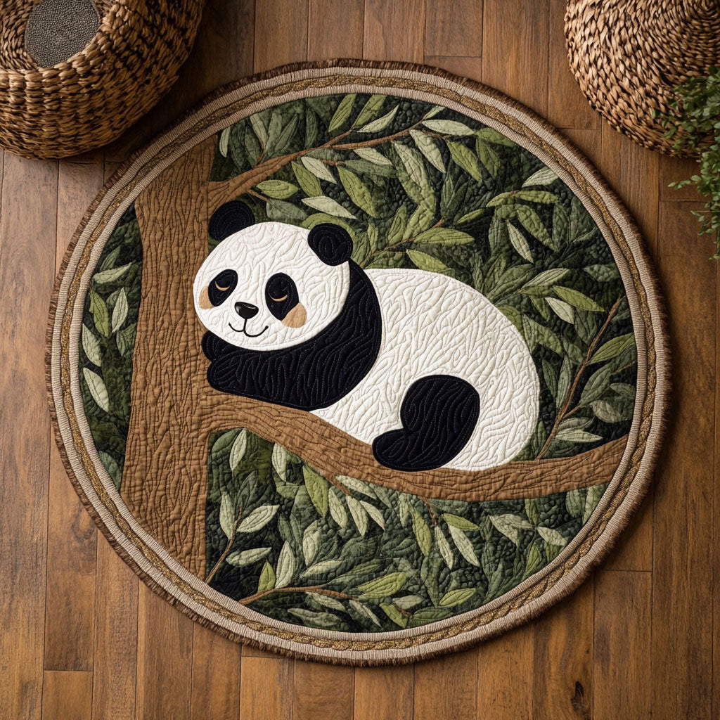 Jungle Panda WY2203015CL Quilted Round Mat
