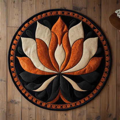 Amber Flower WN2804001CL Quilted Round Mat