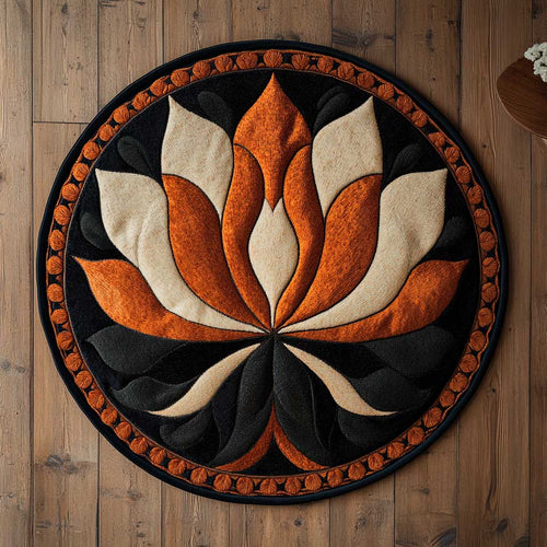 Amber Flower WN2804001CL Quilted Round Mat