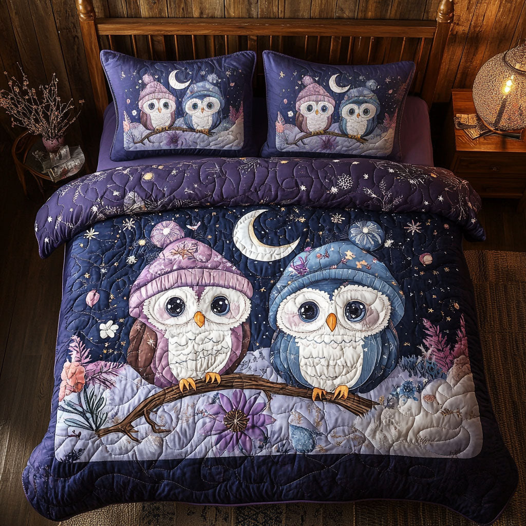 Cute Couple Owl WY2201013CL Duvet Cover Set