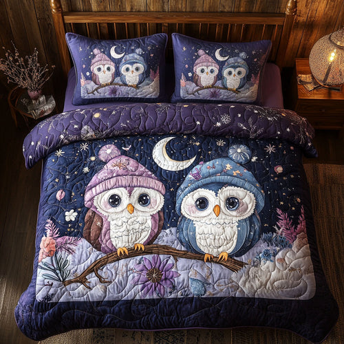 Cute Couple Owl WY2201013CL Duvet Cover Set