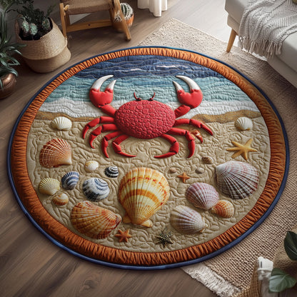 Sea Crab WY0401041CL Quilted Round Mat